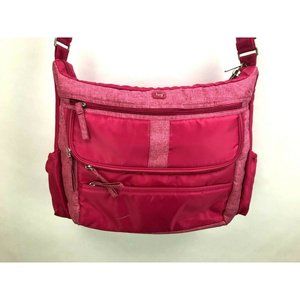 Lug Hula Hoop Diaper Bag Pink Messenger Cross Body